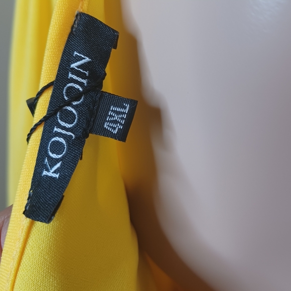 KOJOOIN Women Yellow Plus Size Off The Shoulder Ruched Bodycon Dress Size 4X NWT - Picture 12 of 12